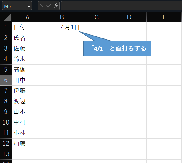 シフト表の形づくり